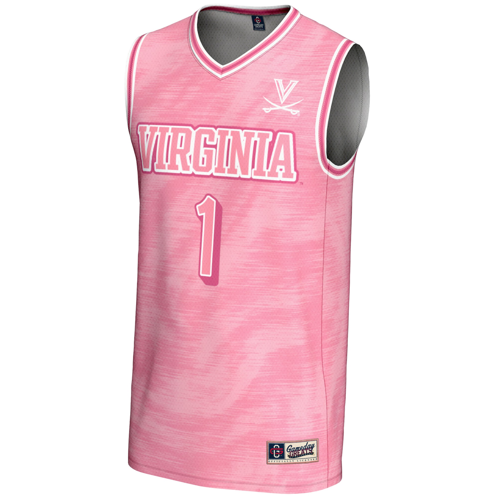 [DDG] Virginia Cavaliers GameDay Greats Youth Lightweight Basketball Jersey - Pink