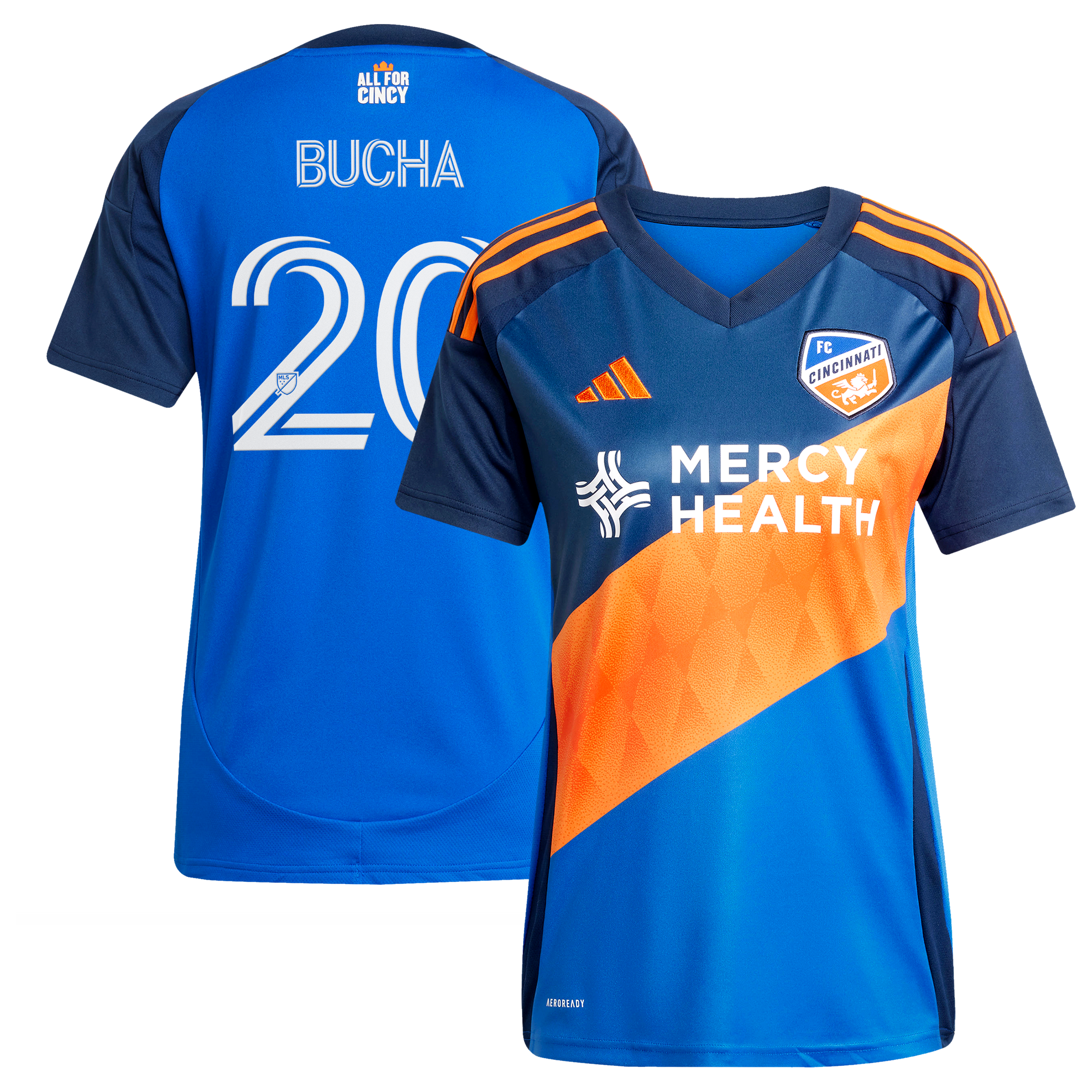 [LK] Pavel Bucha FC Cincinnati Women's 2025 Orange and Blue Legacy Kit Replica Jersey - Blue