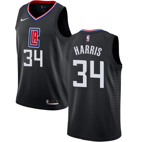 Nike Los Angeles Clippers #34 Tobias Harris Black NBA Swingman Statement Edition Jersey Mens