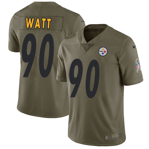 Authentic NFL P S Steelers #90 T. J. Watt Team Color Li-v1
