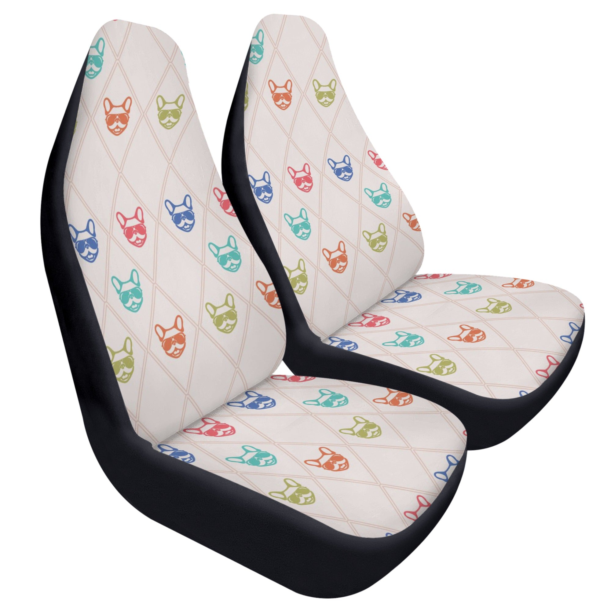 French Bulldog Danton Car Seat Covers (2 Pcs) Useful Frenchie Gear