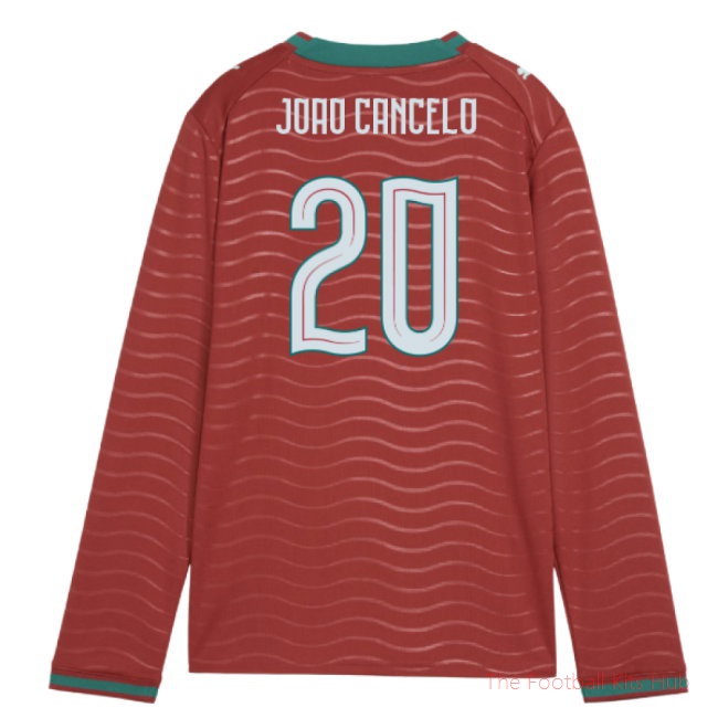 2026-2027 Portugal Long Sleeve Home Shirt (Kids) (Joao Cancelo 20)
