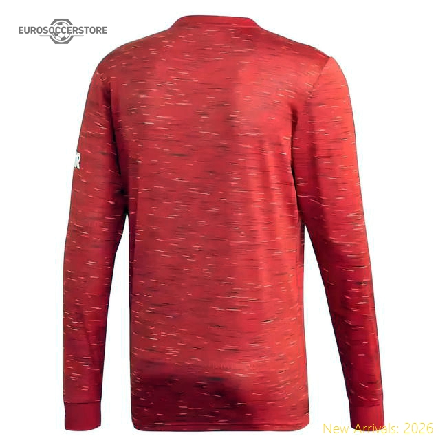 Official 2020-2021 Man Utd Adidas Home Long Sleeve Shirt