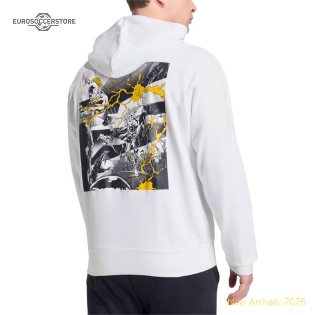 Official Professional-Grade 2025-2026 Real Madrid Marvel Hoody (White)