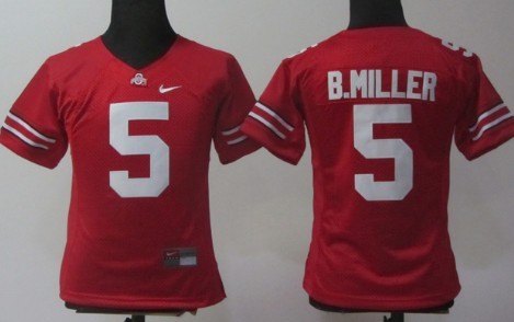 Men's OSU Ohio Red 2024 comfortable Braxton Miller #5 authentic Jersey
