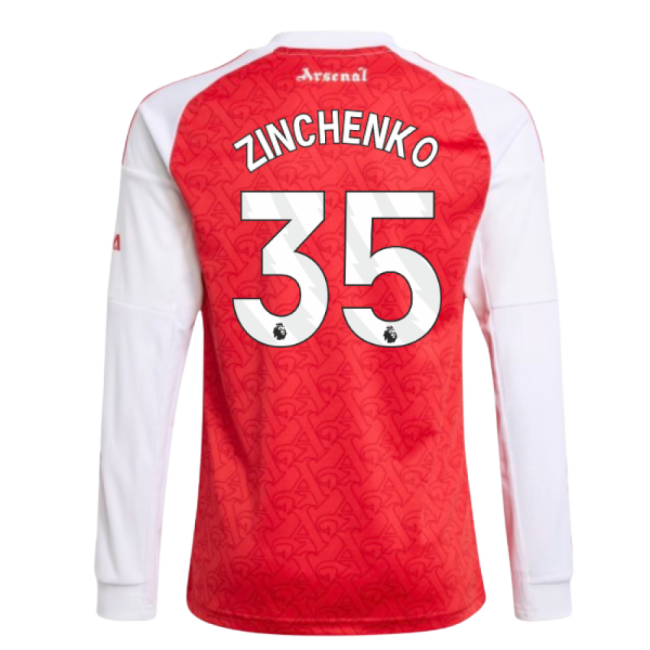 classic 2025-2026 Arsenal Long Sleeve Home Shirt (Kids) (Zinchenko 35)