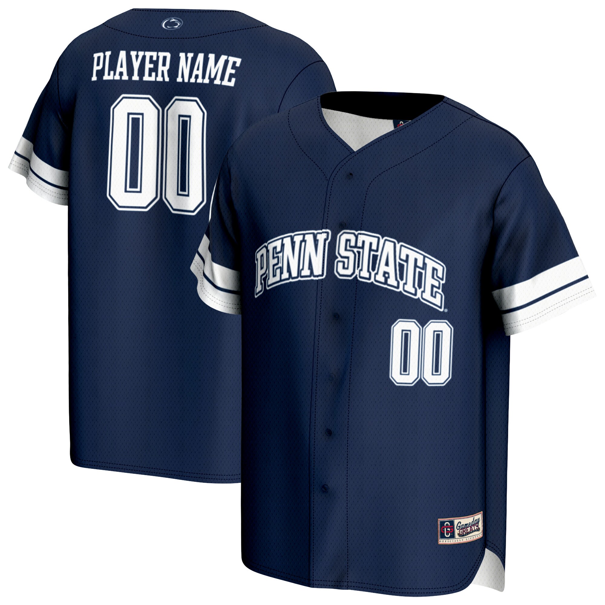 [NJP] Penn State Nittany Lions GameDay Greats Youth NIL Pick-A-Player Lightweight Baseball Jersey - Navy