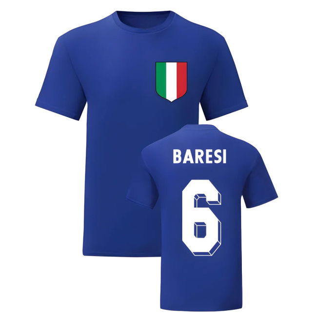 Franco Baresi Italy National Hero Tee\'S (Blue) Premium
