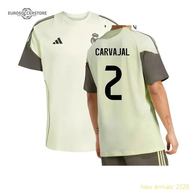 High-Quality 2025-2026 Real Madrid Training Tee (Almost Lime) (Carvajal