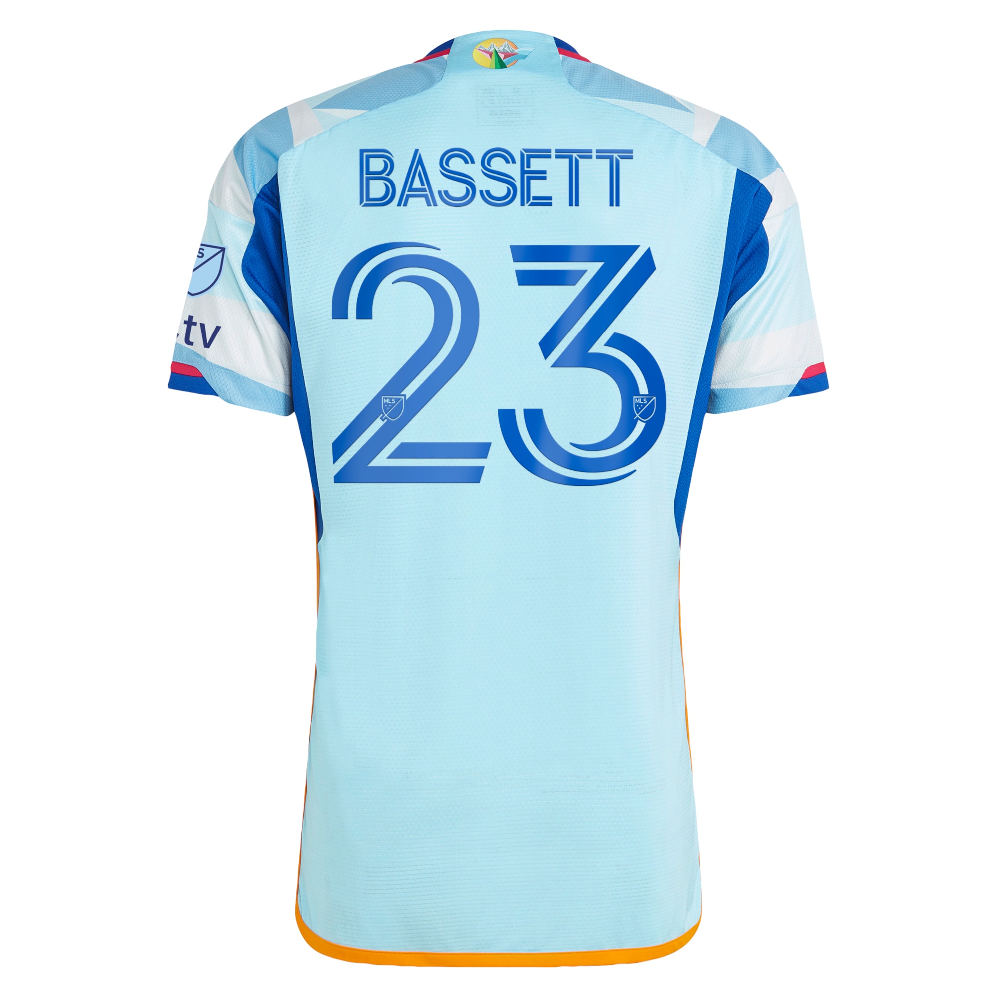 [SJH] Cole Bassett Colorado Rapids 2023 New Day Kit Authentic Jersey - Light Blue