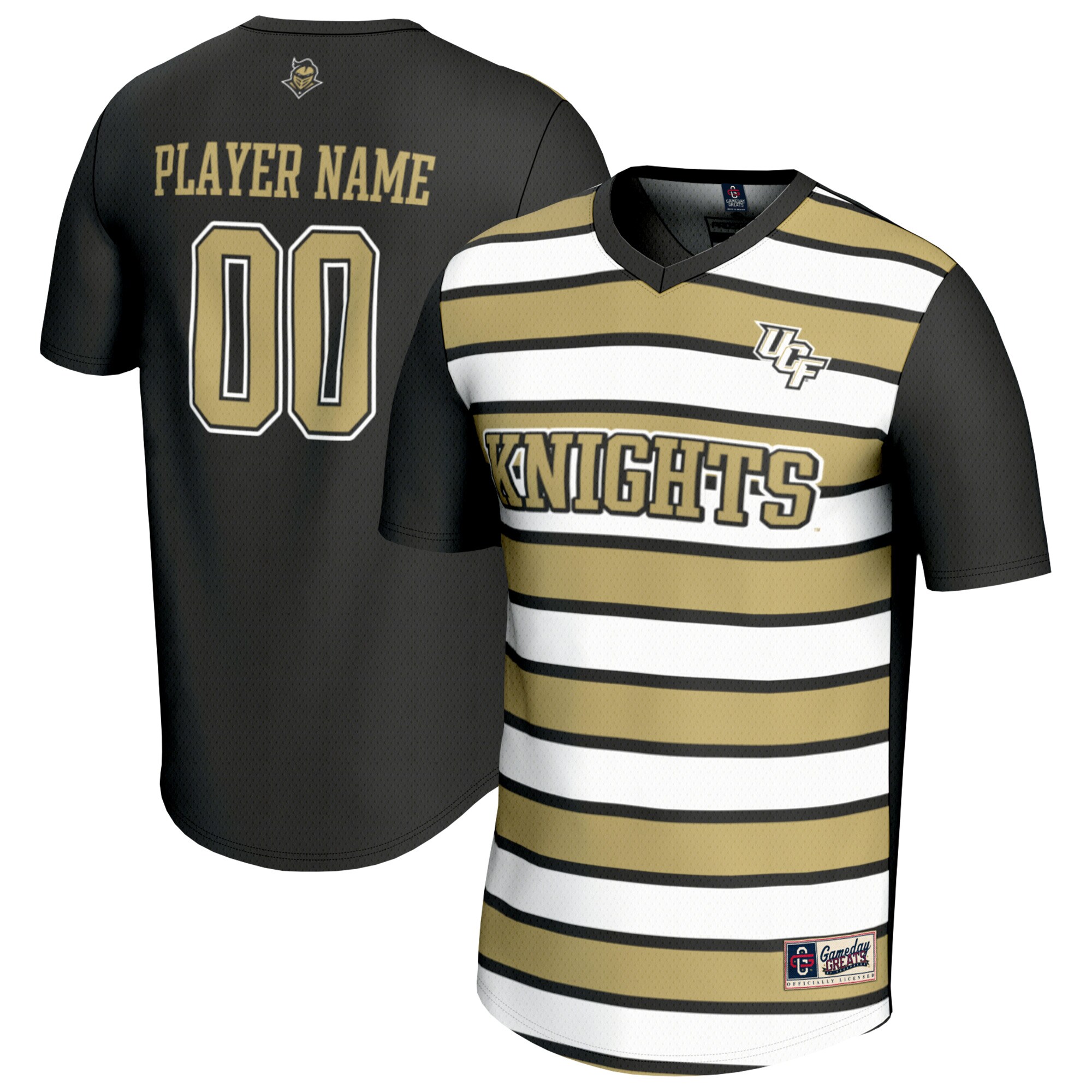 [LK] UCF Knights GameDay Greats Youth NIL Pick-A-Player Collegiate Women's Soccer Lightweight Fashion Jersey - Black/Gold