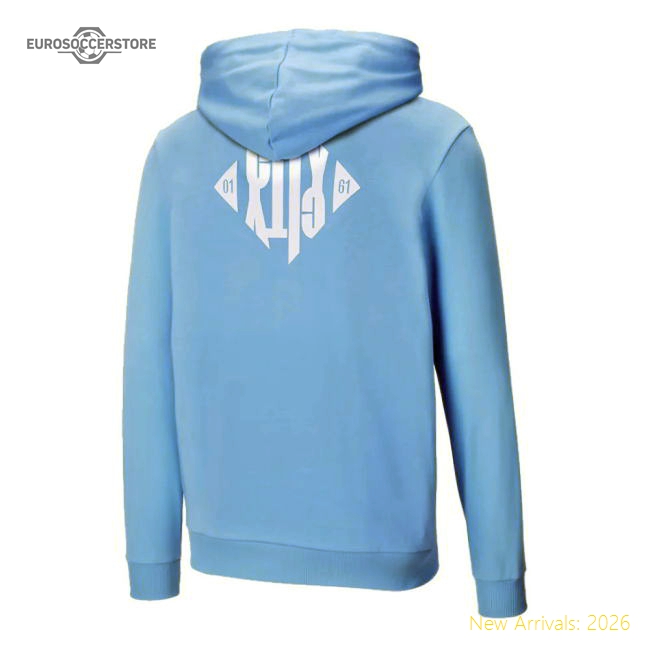 Hooded Sweat Jacket Blue 2024-2025 Man City ftblCulture