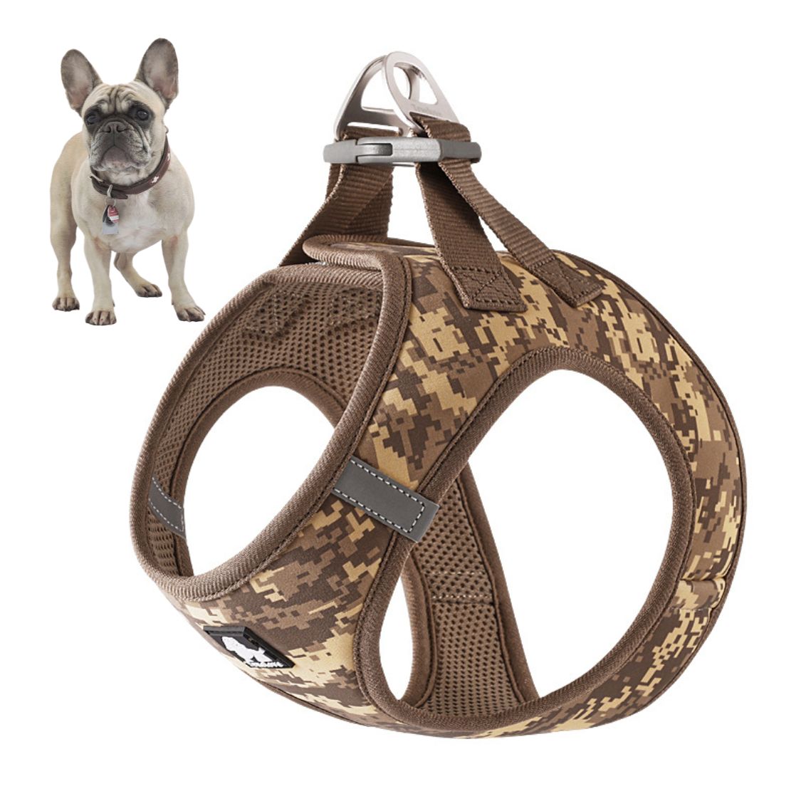 Harness With Reflective Straps For French Bulldogs | Non-slip Design