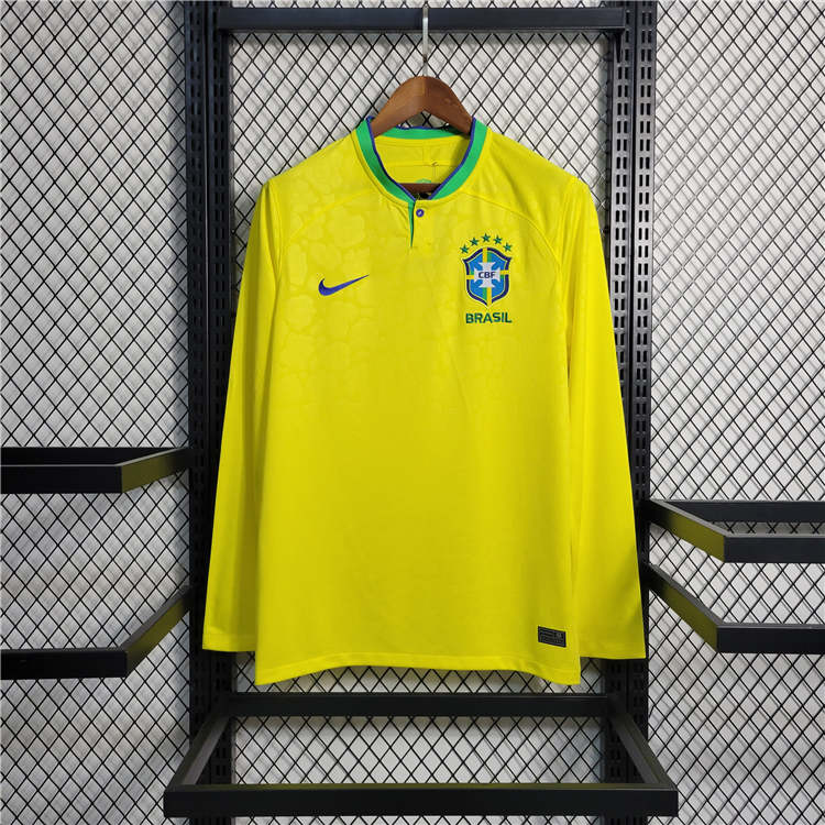 Advanced Fabric BRAZIL WORLD CUP 2022 HOME LONG SLEEVE SHIRT