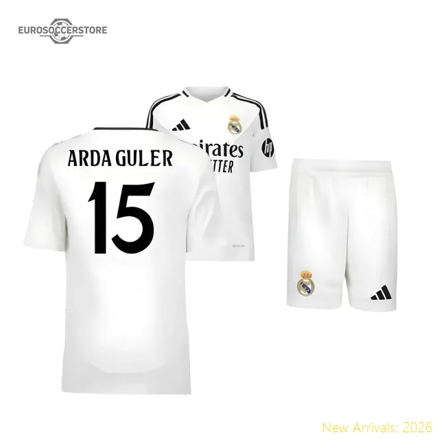 Real Madrid Children 2024 Home Jersey Shirt Football Fan Apparel