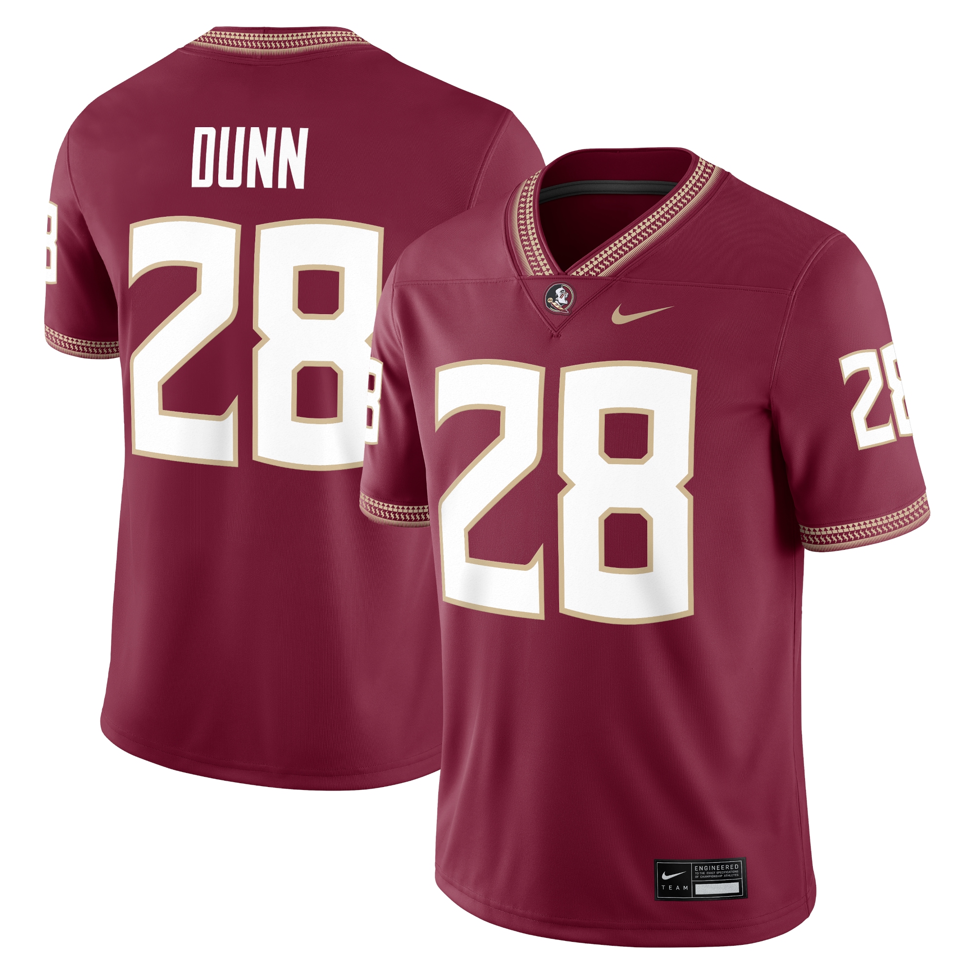 [NJP] Youth Warrick Dunn Florida State Seminoles Alumni Game Jersey - Garnet
