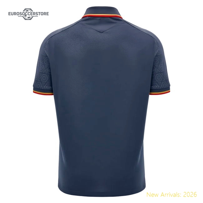 2024-2025 Wales WRU Rugby Travel Polo Shirt (Anthracite) - Kids