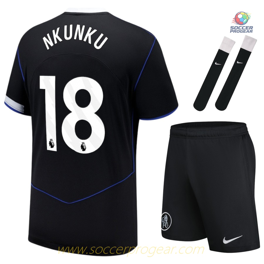 Chelsea Third Children Kit Football Jersey 2025/26 Collection Nkunku