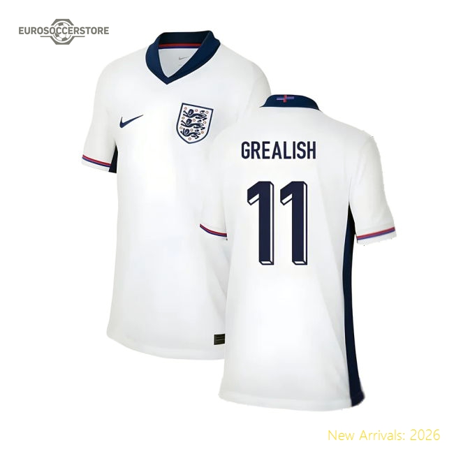Gentle Kids Football Team Grealish Jersey 2024-2025 Stretchy