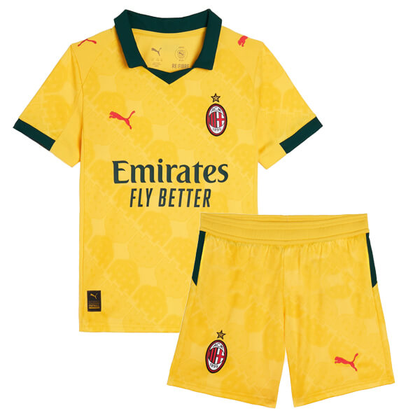 Elite Quick Dry Kids AC Milan 2526 Third Kit ShirtShorts