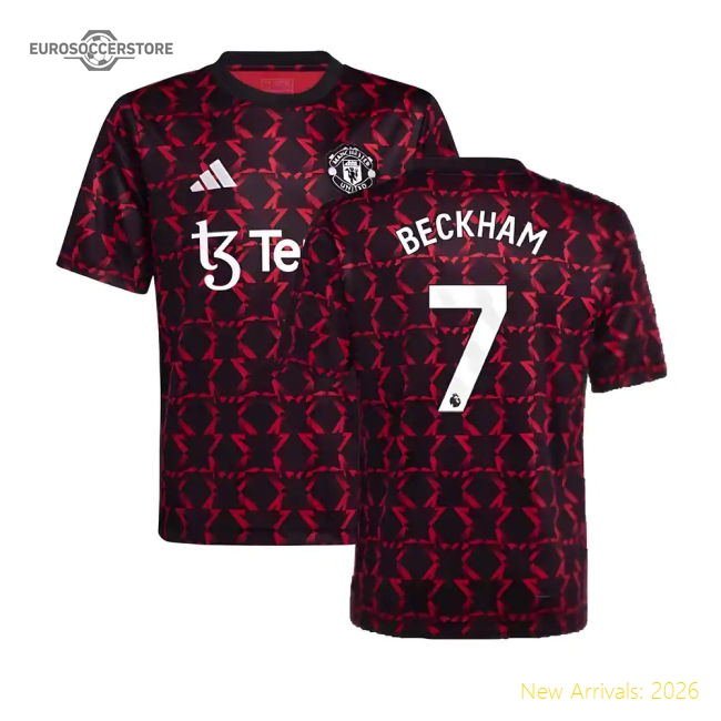 Comfortable Man Utd Kids Beckham Jersey 2024-2025 Breathable