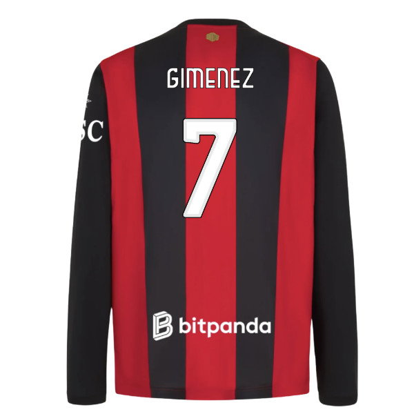 [DDJ] 2026-2027 AC Milan Long Sleeve Home Shirt (Gimenez 7)