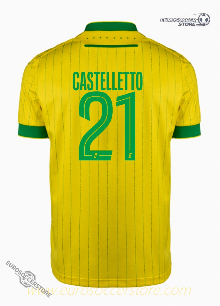 CASTELLETTO 21's FC Nantes Home Jersey for the 25-26 Season