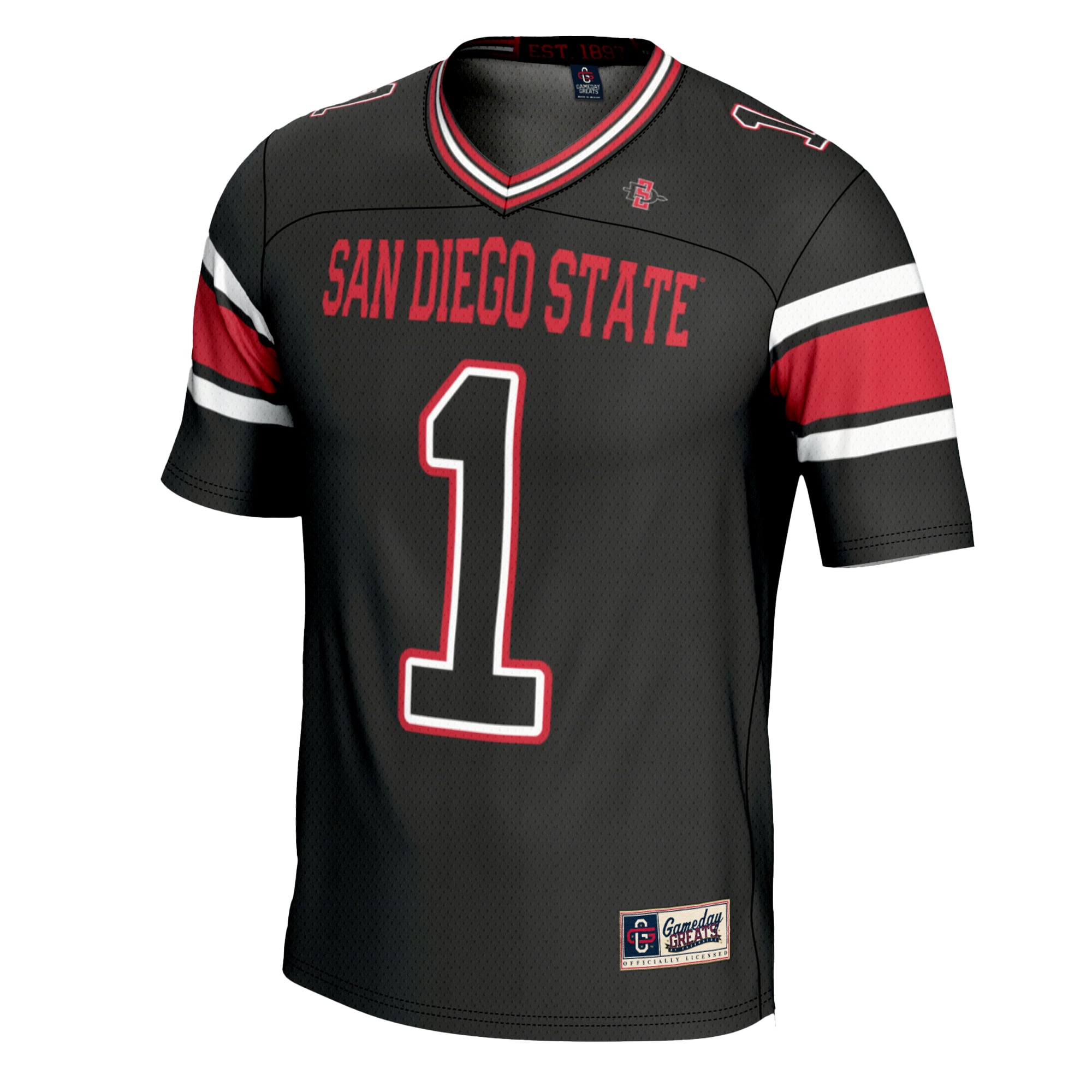 #1 San Diego State Aztecs GameDay Greats Youth Football Jersey - Black