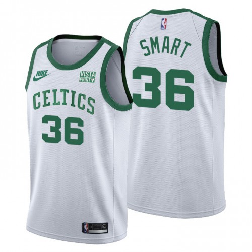 BOS White Nike B. Celtics #36 NBA Jersey NBA Fan Apparel Game Day Wear