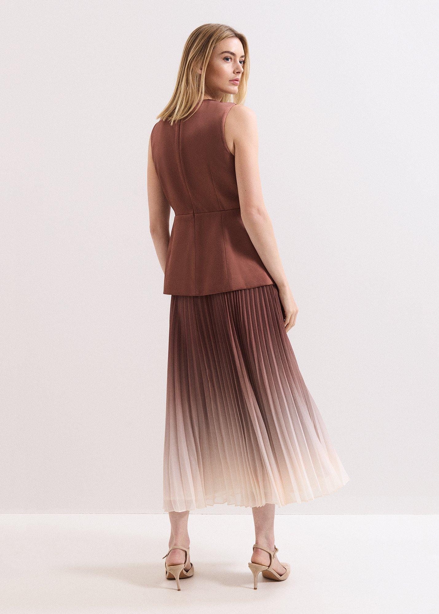 Solana Brown Ombre Tux Midaxi Dress