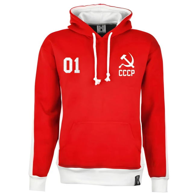 Soviet Union (Cccp) Number 01 Retro Hoodie - Red Official