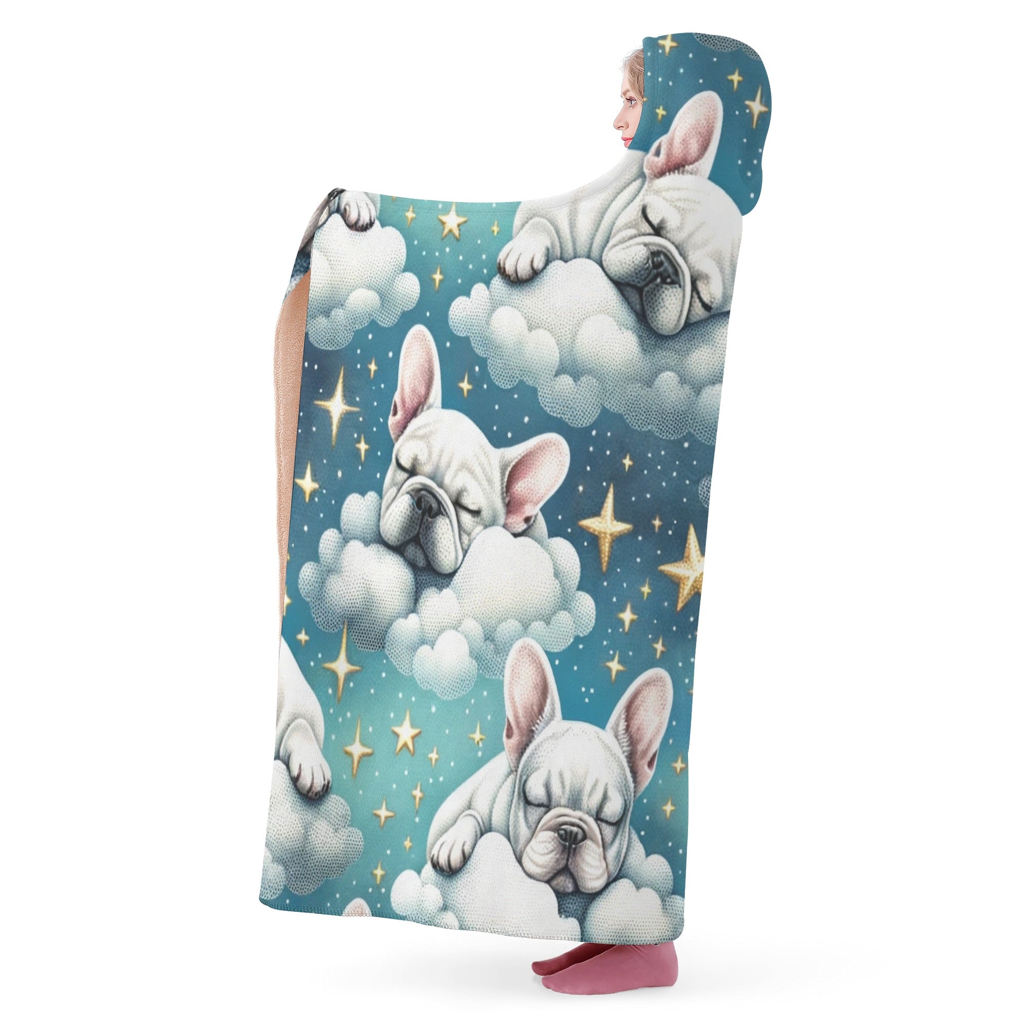 French Bulldog Bruno Hooded Blanket Useful Frenchie Gear
