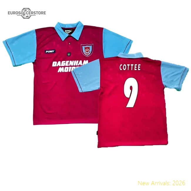 1995-1996 West Ham Centenary Pony Home Shirt (Cottee 9)