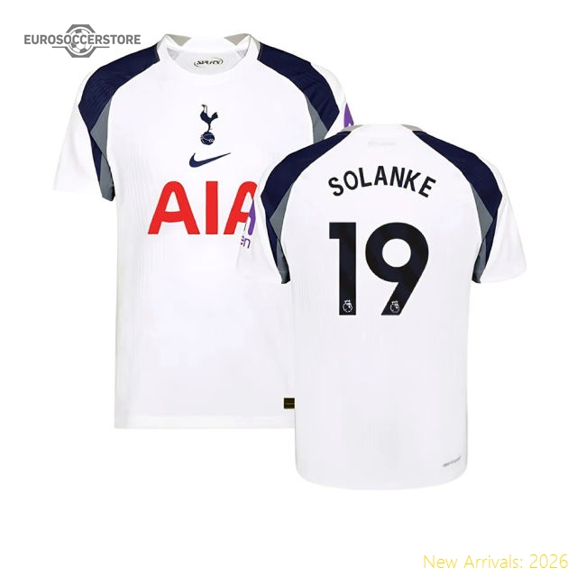 Elite 2025-2026 Thfc Hotspur Authentic Home Shirt (solanke 19)