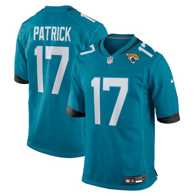 None Tim Patrick JAX Jaguars Classic Premium Material Jersey