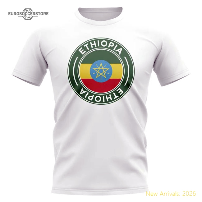 First-class Ethiopia Football Badge T-shirt (white) - Match Quality