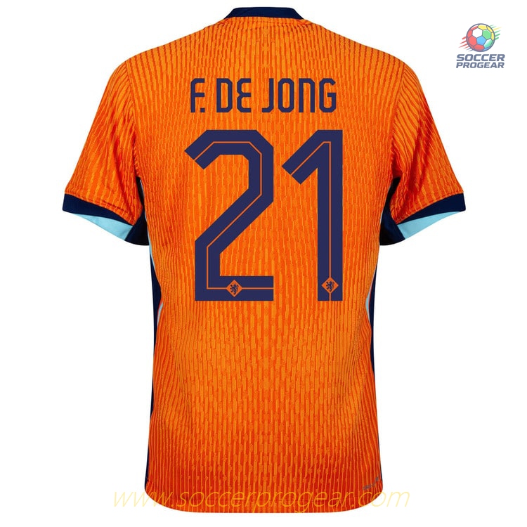 Netherlands 2024-2025 Edition Season Home Team Football Jersey De Jong