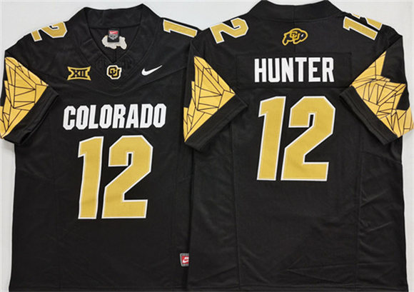 Men's None Black 2025 match worn Travis Hunter #12 replica Jersey
