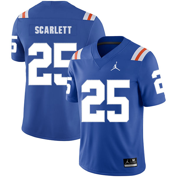 performance Men's None Jordan Scarlett #25 Blue 2024 Football Jersey