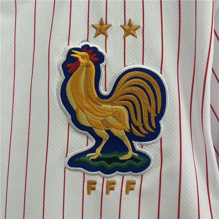 UEFA Euro 2024 France Away White Football Shirt Soccer Jersey -