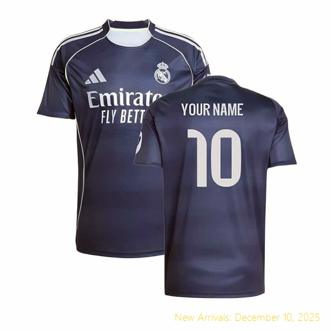 2025-2026 Real Madrid Away Shirt - Authentic Game Day - Performance,...
