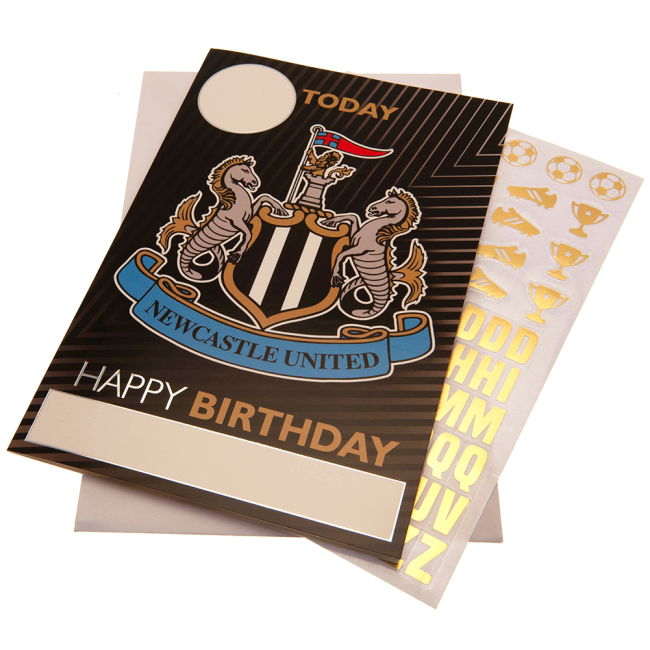 Newcastle United FC Birthday Card With Stickers (Limited Edition)