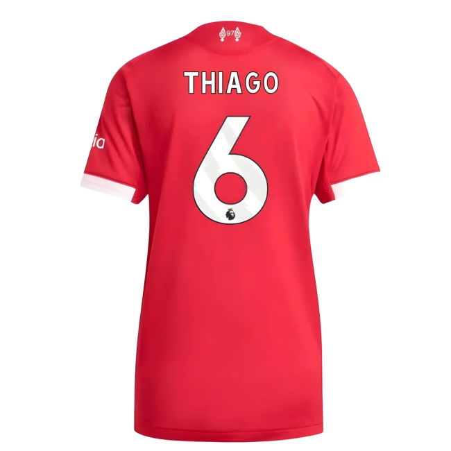 Liverpool Home Football Jersey 2025-20 Season Thiago 6 L M Women S