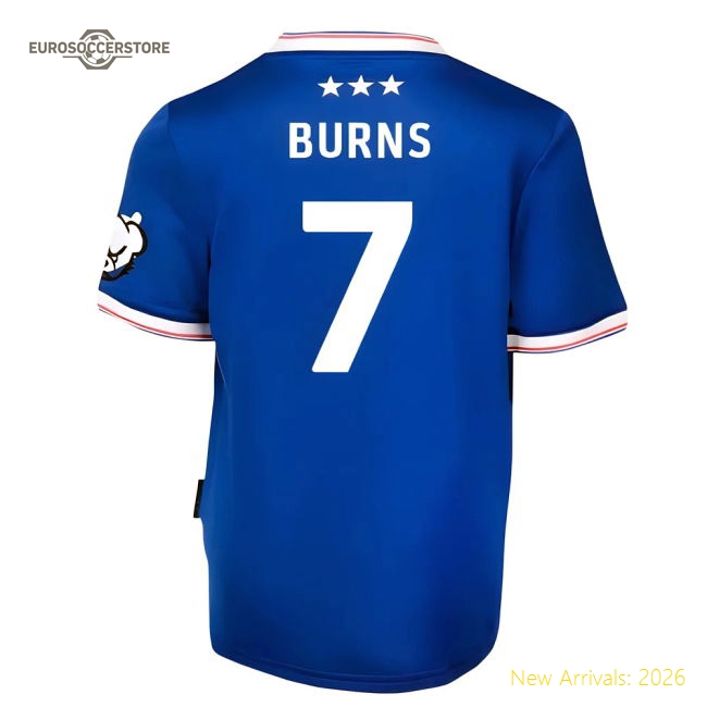 Breathable Kids Football Team Burns Jersey 2025-2026 Easy-care