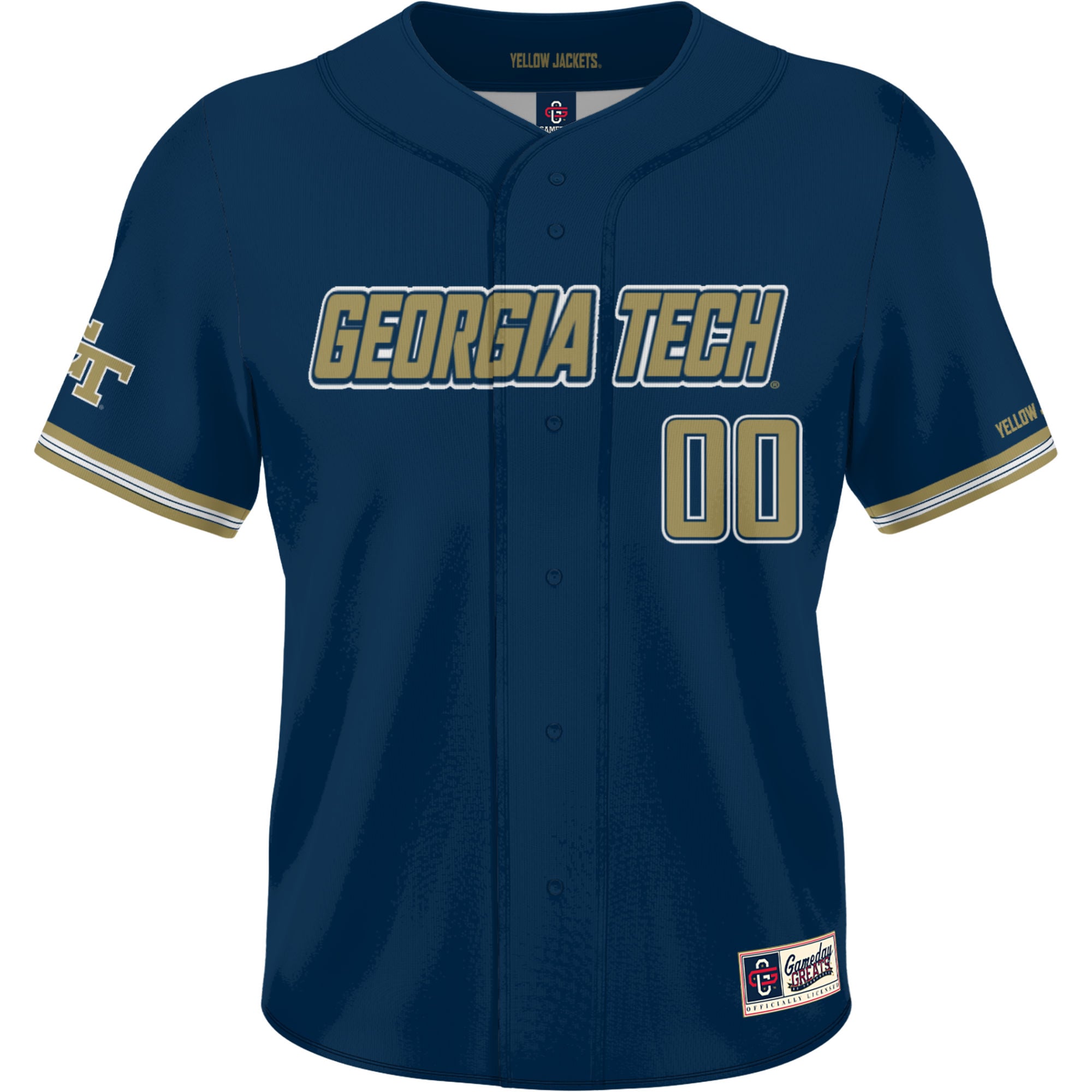 Georgia Tech Yellow Jackets GameDay Greats NIL Pick-A-Player Lightweight Baseball Jersey - Navy