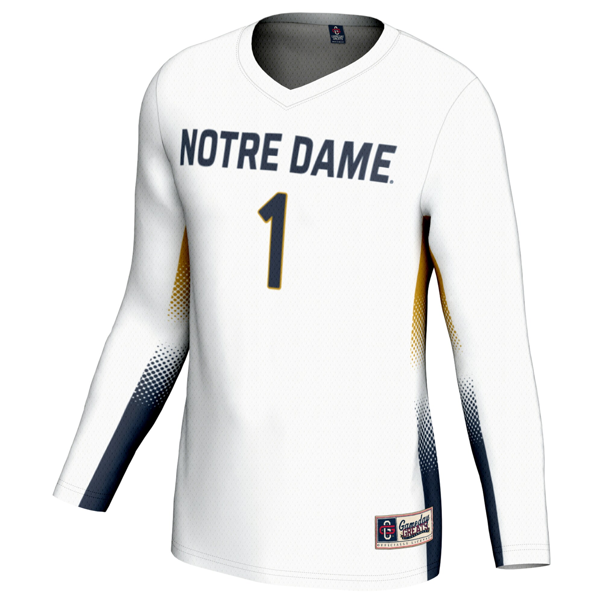 [NJP] Notre Dame Fighting Irish GameDay Greats Youth Lightweight Women's Volleyball Jersey - White