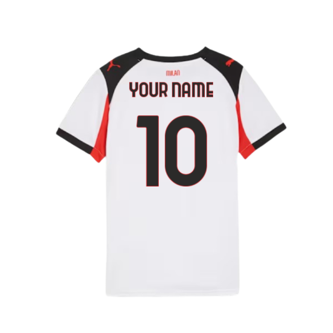 2025-2026 AC Milan Away Shirt (Kids) (Your Name) Moisture Wicking