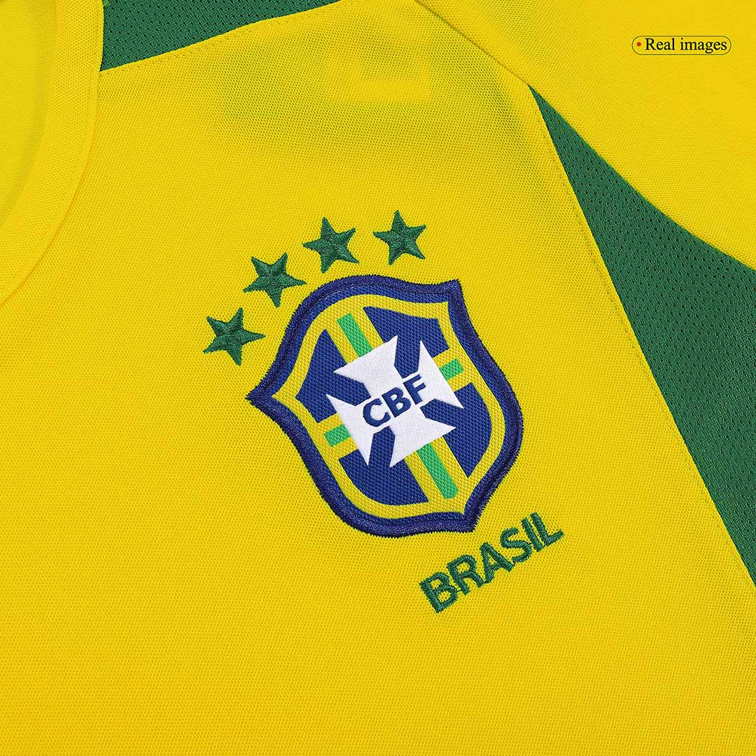Professional Moisture Wicking 2002 BRAZIL RETRO HOME SHIRT