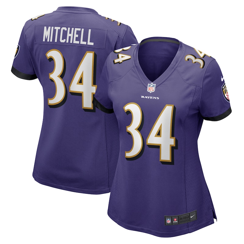 None Keaton Mitchell BAL Ravens Sleek Elite Jersey Game Day Wear