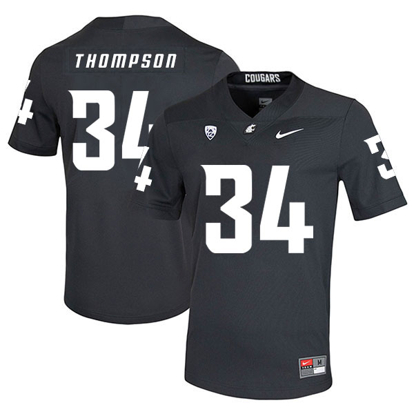 Men's None Jalen Thompson #34 team authorized Black 2024 away jersey